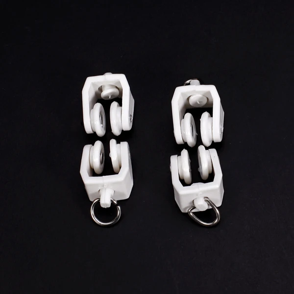 20pcs Bathroom Shower Window Curtain Track Rail Runners Slider Drapery Hooks