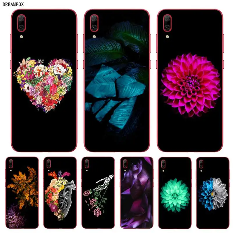 N249 Art Flower Soft TPU Silicone Cover For Huawei Mate 8 9 10 20 30 Lite Pro Case |