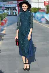 2019 вьетнамский аозай Cheongsam винтаж qipao длинное кружевное платье
