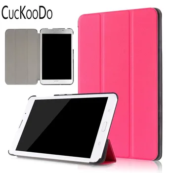 

CucKooDo 100Pcs/ lot Ultra Lightweight Slim-shell Stand Folio Flip Case Cover For Samsung Galaxy Tab J(T285DY)7-inch Tablet