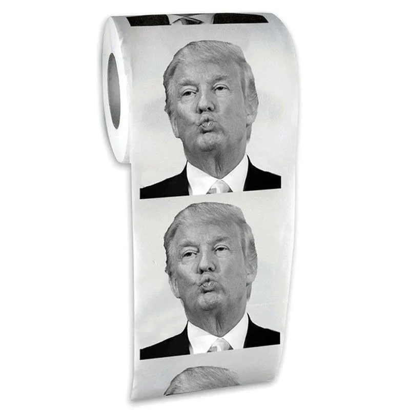 250 листов Дональд Трамп туалетная бумага мягкая печать рулон туалетной бумаги идеальный Трамп кляп подарок