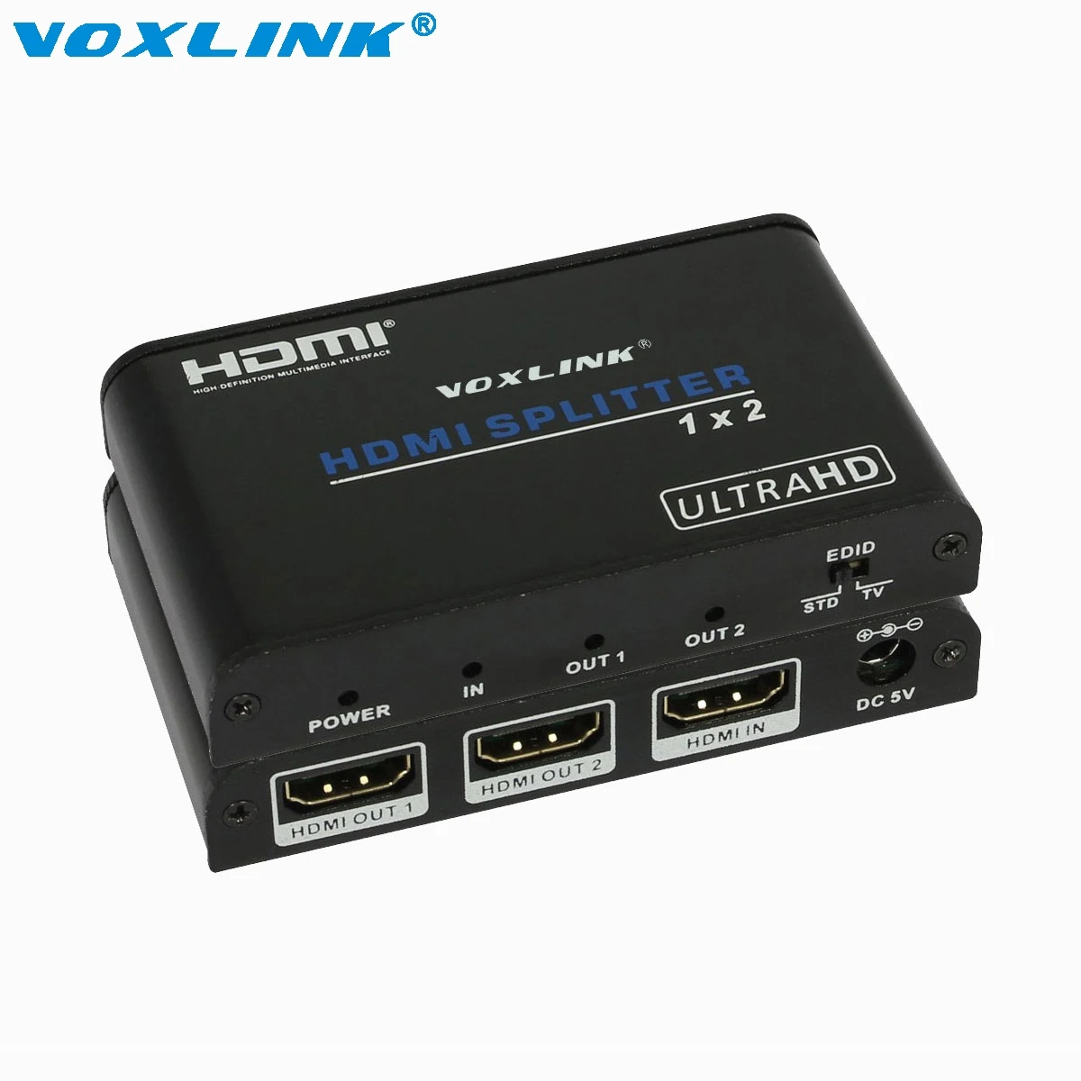 Voxlink UHD HDMI 2.0 Splitter 1x2 1 Вход 2 Выход повторителя распределительная коробка HUB 1080 P 4 К X