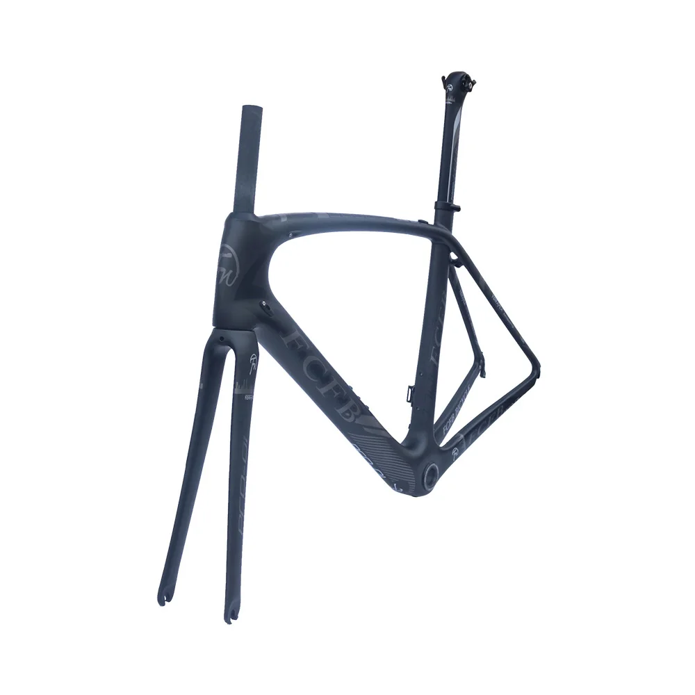 Discount 2017 FCFB carbon road bike Pro01 road carbon frame 49/52/54/56cm matt BSA bicicleta road bike frame with carbon handlebar 2