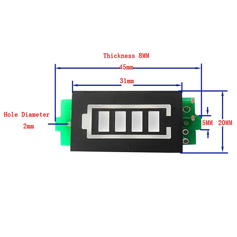 3S Series Lithium Battery Capacity Indicator Module Blue Display 12.6 Battery Power Tester Li-Po Li-Ion                       #8