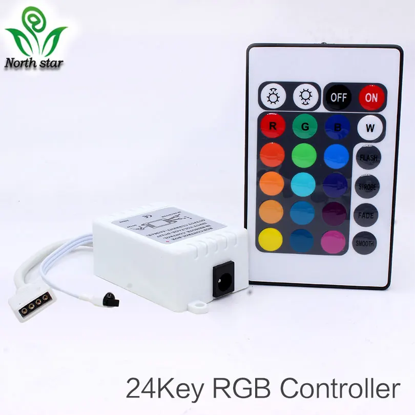 Светодиодный контроллер RGB с 24 клавишами DC12V ИК пульт дистанционного управления