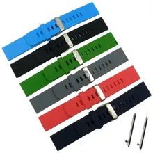 Ремешок для часов 18 мм/20 мм/22 мм для Motorola Moto 360 2 Gen 46 мм samsung Gear2 R380-R382 силиконовый резиновый браслет