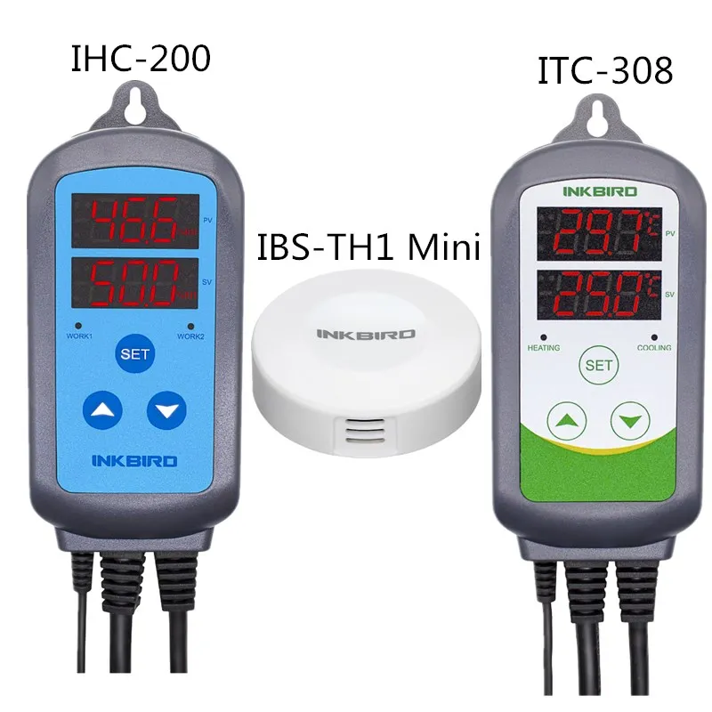 Комбо IBS-TH1 MINI Bluetooth Беспроводной регистратор данных + IHC-200 Температура регулятор влажности + ITC-308 нагрева охлаждения Температура