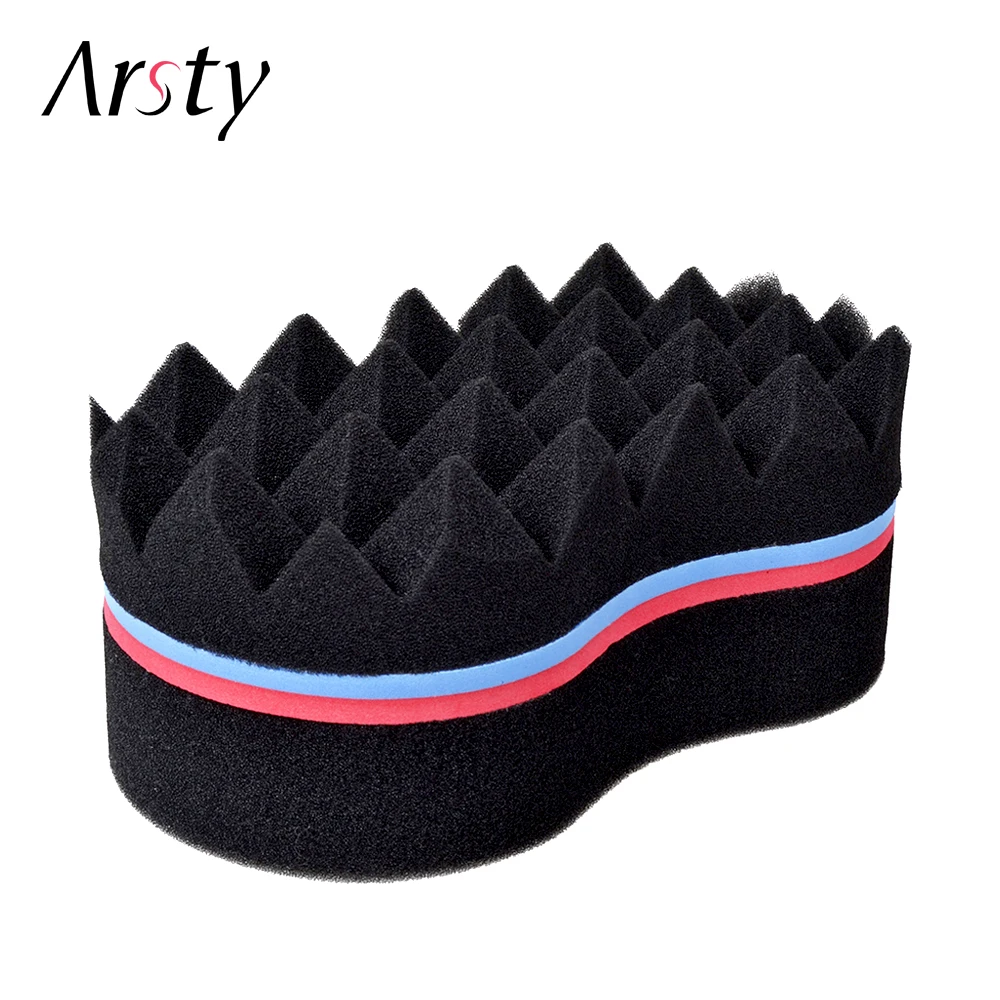 

ARSTY Double Sides Magic Twist Hair Sponge Brush,adds texture to hair styling tools hair wave coil hair coil curler afro braid
