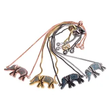 Микро проложить Циркон горный хрусталь животное браслет для женщин Регулируемый слон браслеты с подвесками Chian Femme ювелирные изделия