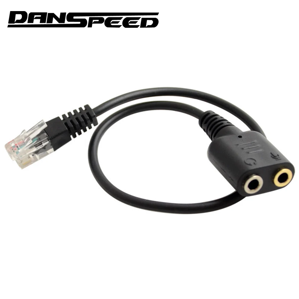 Danspeed аудио кабель для Наушников Dual 3 5 мм до RJ9 штекер адаптер конвертер телефона