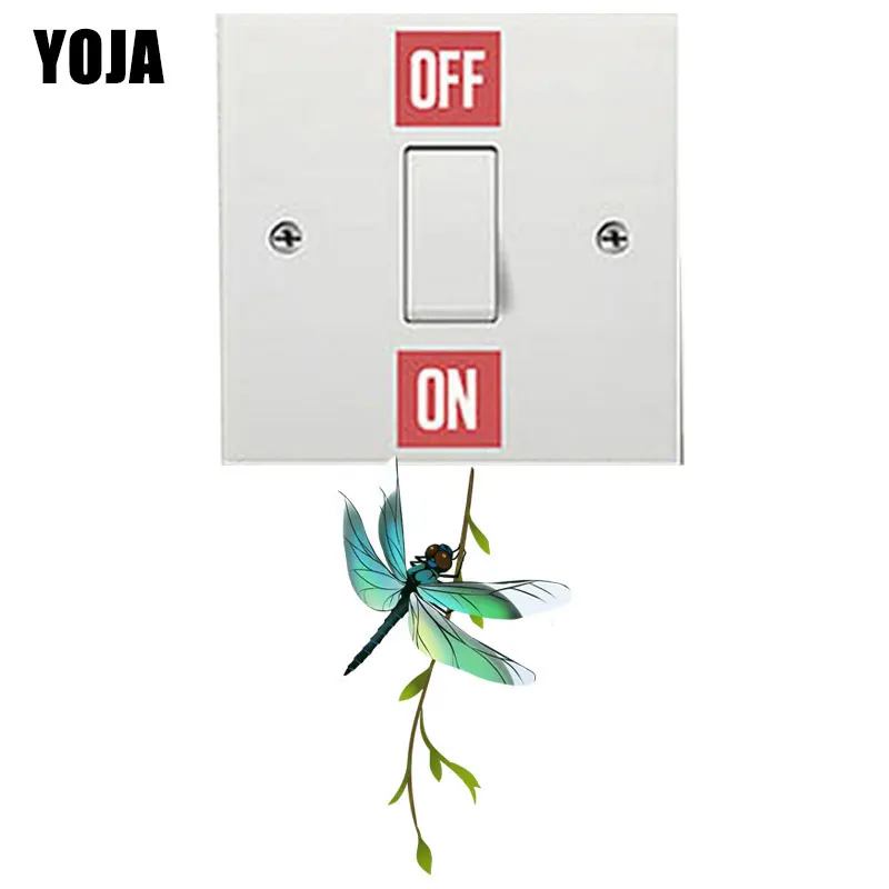 

YOJA Dragonfly On Willow Interesting Switch Decal Living Room Bedroom Wall Sticker PVC 8SS1223