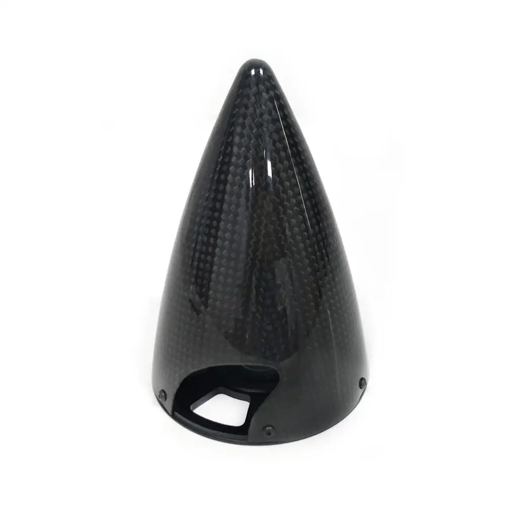 1piece 3.5" 89mm Cone Carbon Fiber Spinner 2 Blades Aluminum Back Plate