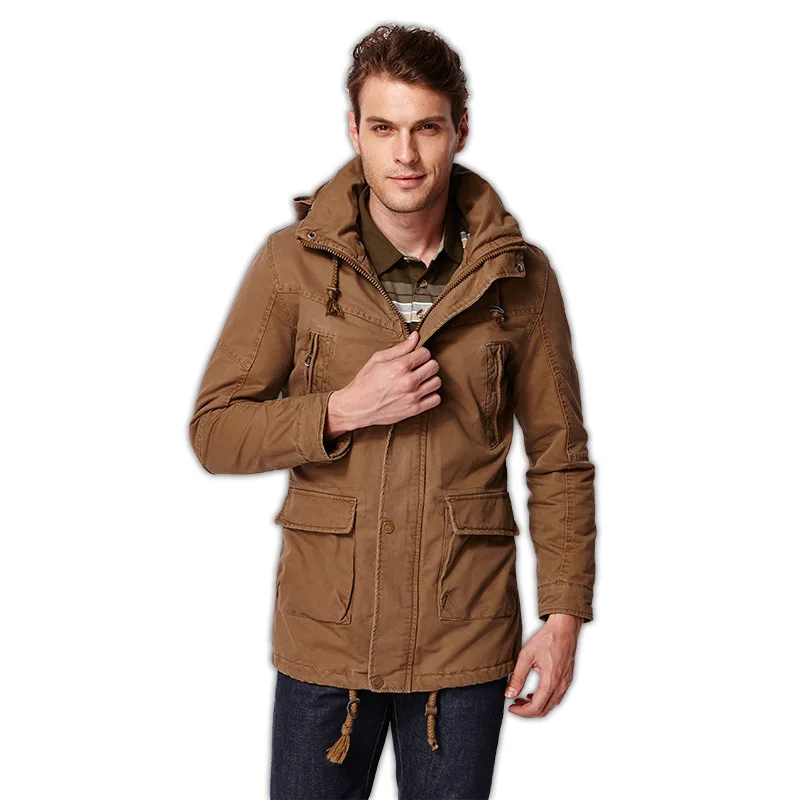 L XXXL Mens Military Jacket Fashion 2015 Autumn and Winter Long Outdoor ...