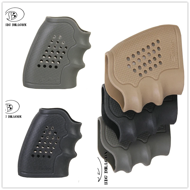 

2017Hot! Tactical Pistol Rubber Grip Glove Cover Sleeve Anti Slip for Most of Revolver Handguns Airsoft Hunting Accessories