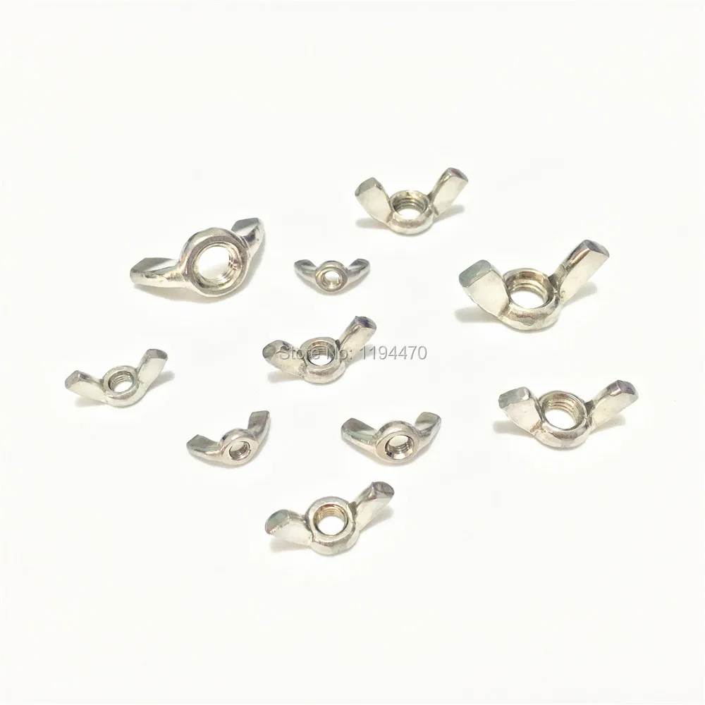 100pcs M5 Metric DIN315 Stainless Steel Wing Nut Butterfly Hand Tighten | Обустройство дома