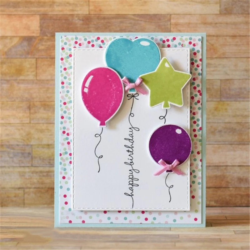 

Naifumodo Irregular Balloon Metal Cutting Dies Scrapbooking Star Heart Die Cut for Card Making Craft Dies Embossing New 2019