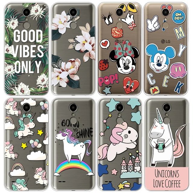 

TPU Fundas For LG G3 G4 G5 G6 G7 K4 K5 K8 K10 2017 2018 K11 Plus Nexus 5X V20 V30 X Power 2 Coque For LG Q6 Q7 Pink Unicorn Case