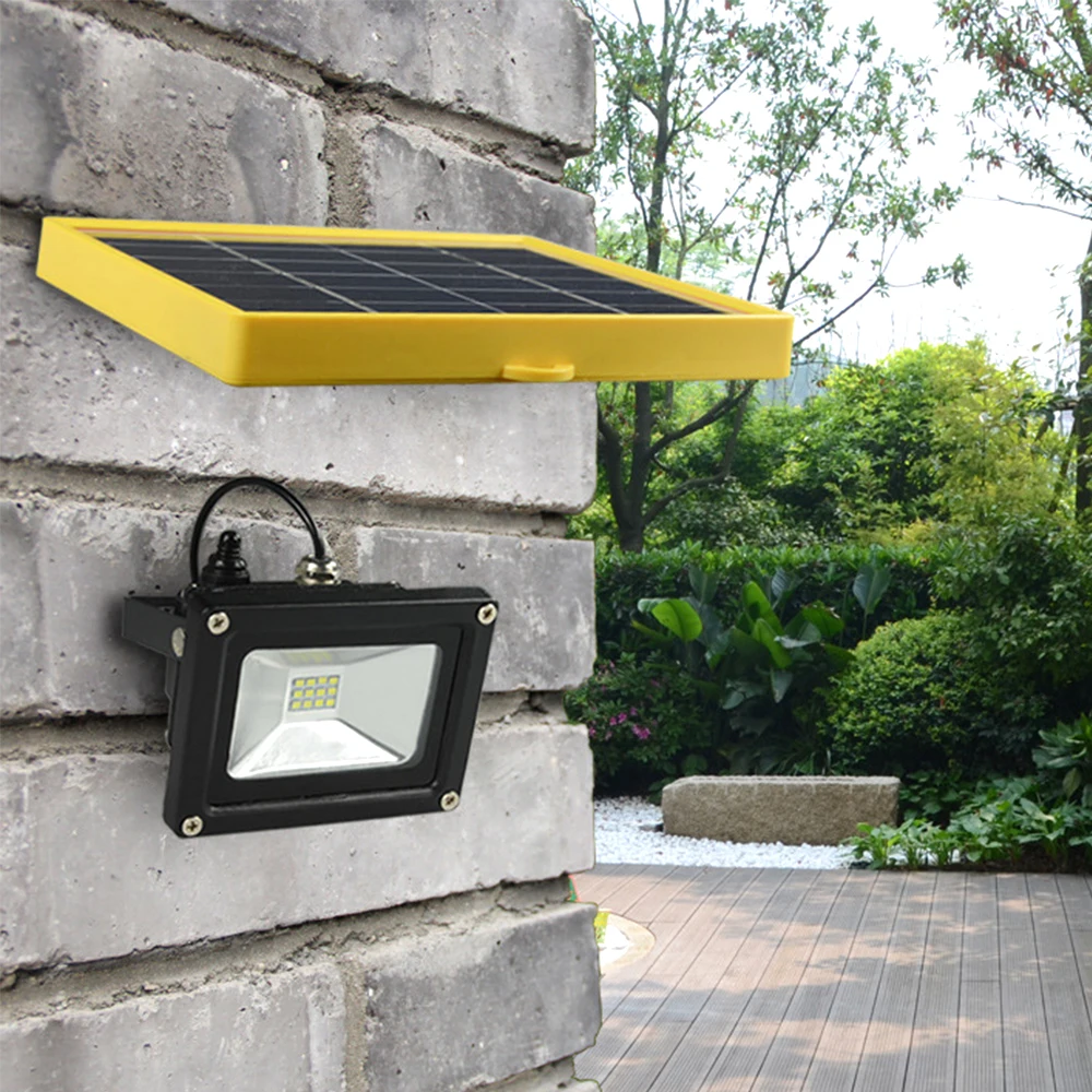 Waterproof 10W Outdoor Solar Power LED Flood light with 2200mA battery