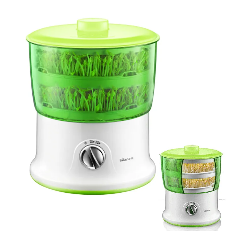 JA22 Automatic Bean Sprout Machine 2 Layer Large Capacity Intelligent Bean Sprouts Maker Upgrade 1.8L Water Tank Thermostat JA22 Automatic Bean Sprout Machine 2 Layer Large Capacity Intelligent Bean Sprouts Maker Upgrade 1.8L Water Tank Thermostat
