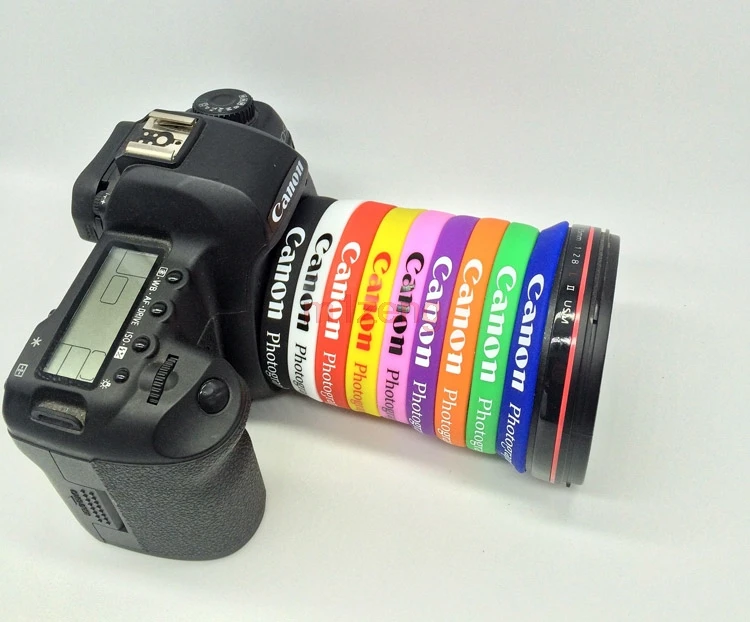 Цветной фокус резиновое кольцо силиконовый браслет браслеты защитный для canon 5d2 5d3 5d4 6d 7d 60d 77d 80d 750d объектив камеры