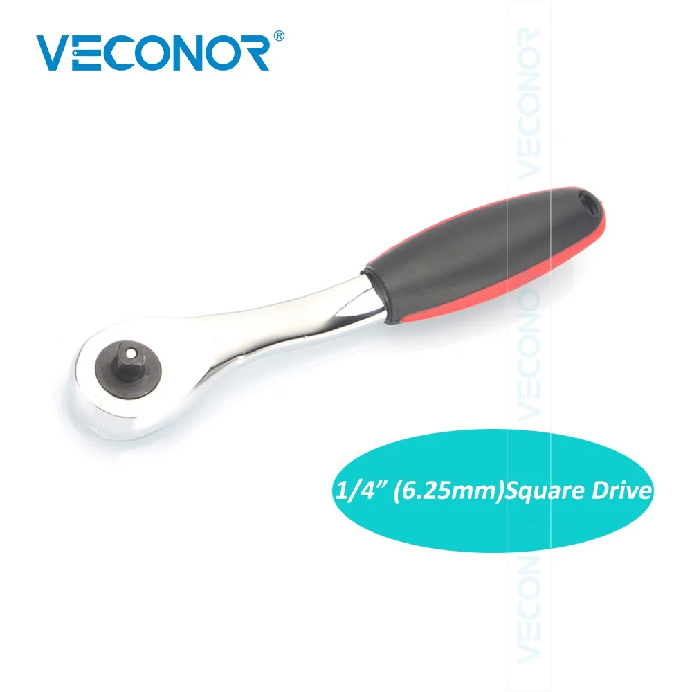 

1/4" 6.25mm Square Drive Small Size Socket Wrench Spanner Hand Tool 72T Ratcheting Socket Wrench Portable Hand Tool For Bicycle