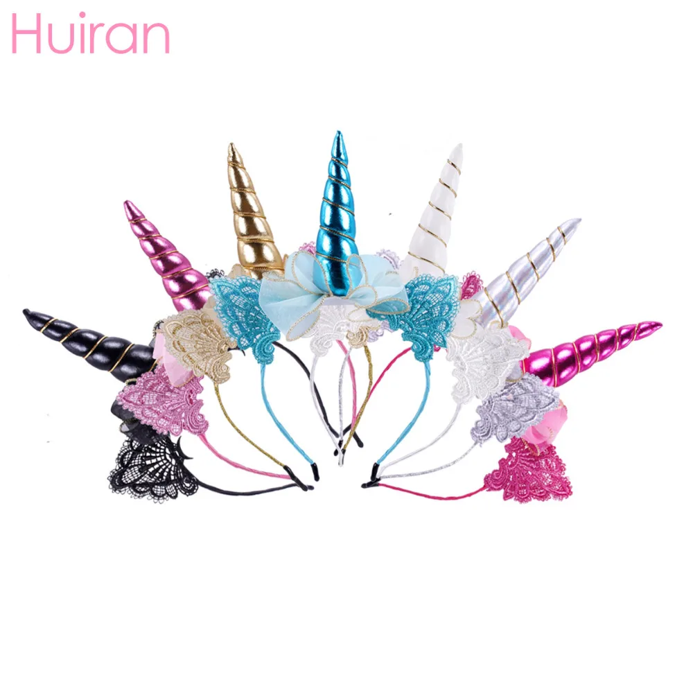 

Huiran New Colorful Unicorn Headband Glitter Hairband Rainbow Unicorn Birthday Party Decor Kids Favors Unicorn Party Supplies