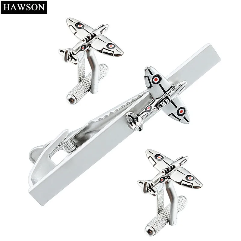 Забавные запонки набор зажимов для галстука и рубашки мужчин|tie clip set|cufflinks airplanetie |