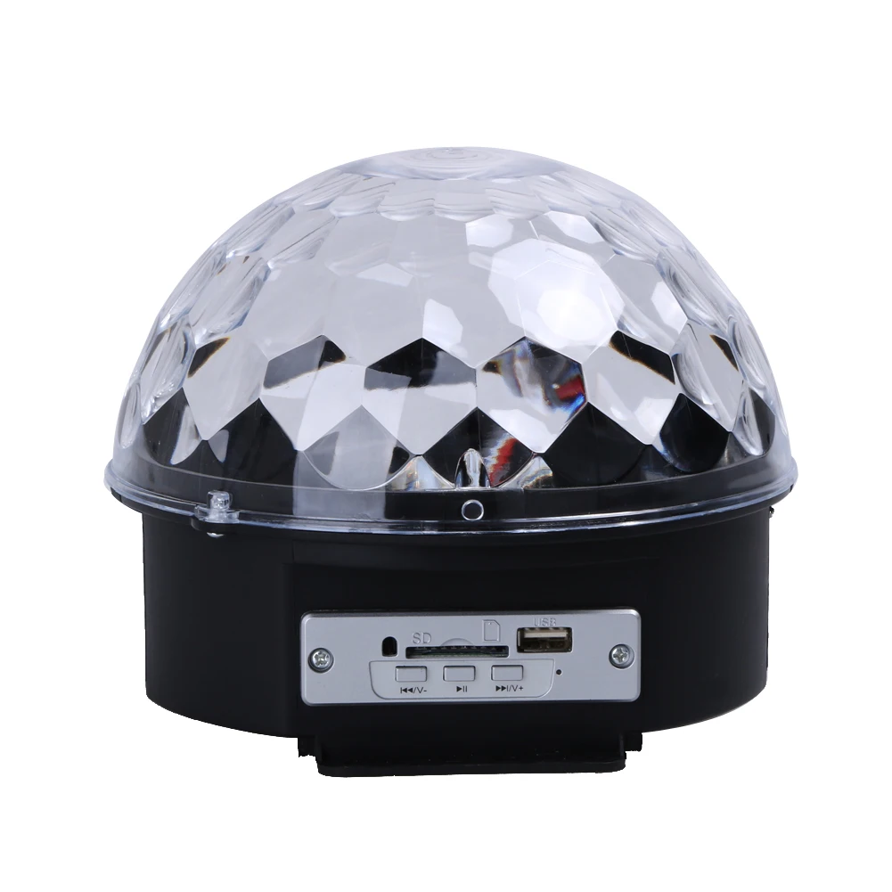 LED Crystal Magic Ball Stage Effect Lighting Remote Control USB Bluetooth MP3 LED Stage Light for