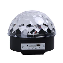 LED Crystal Magic Ball Stage Effect Lighting Remote Control USB Bluetooth MP3 LED Stage Light for Party Disco Club DJ Bar