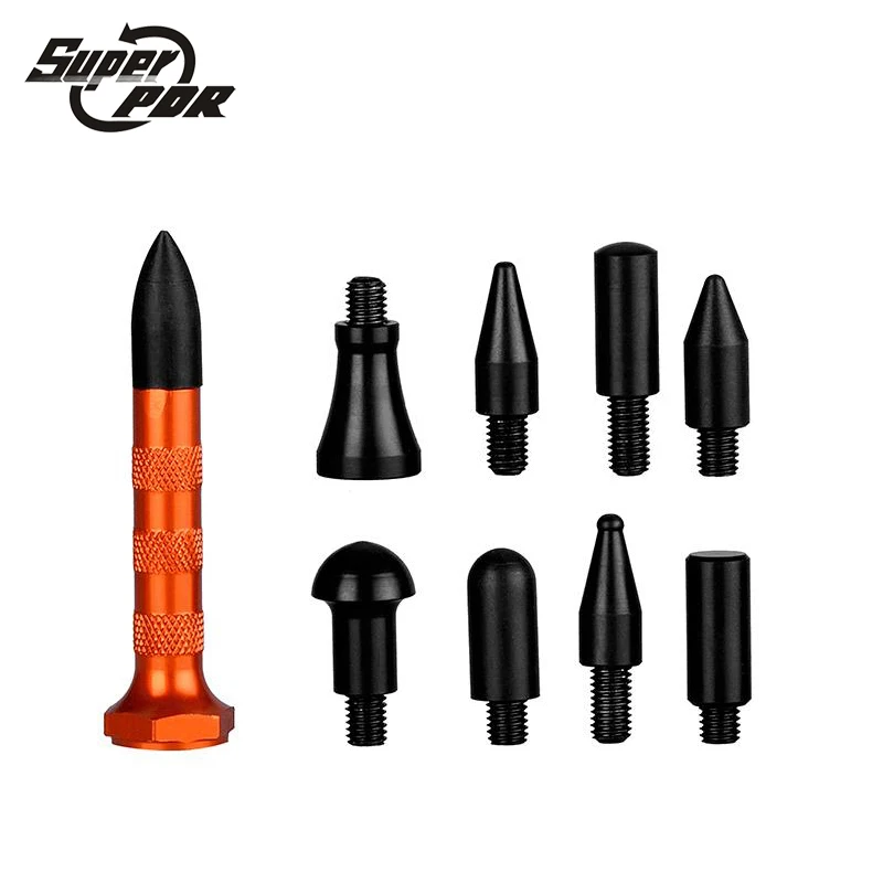 

Super PDR Tools 9 Nozzles Gold Tap Down Pens Supply High Quality Professional Car Paintless Dent Repair Tools Shop