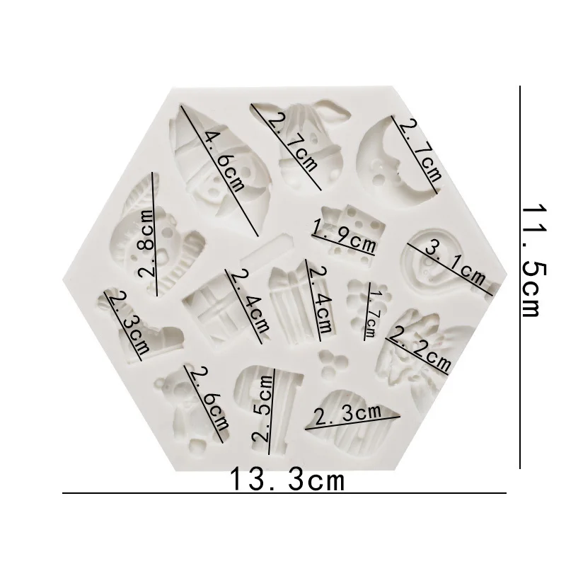 Mujiang, мультяшная силиконовая форма для помадки, британский стиль, конфета Святого Николая, шоколадная форма, Детские вечерние формы для украшения кексов, тортов