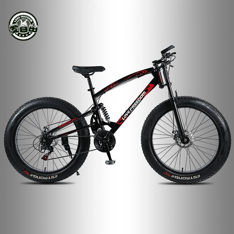 Amor libertad 7/21/24/27 velocidad bicicleta de montaña 26*4,0 neumáticos de grasa amortiguadores bicicleta entrega gratuita nieve bicicleta - 2