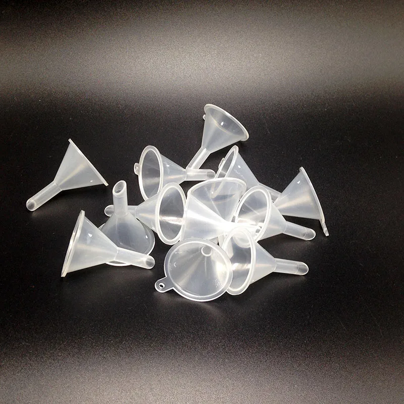 

FREE SHIPING Lot of 100 Plastic Mini funnels for perfume liquids small funnel
