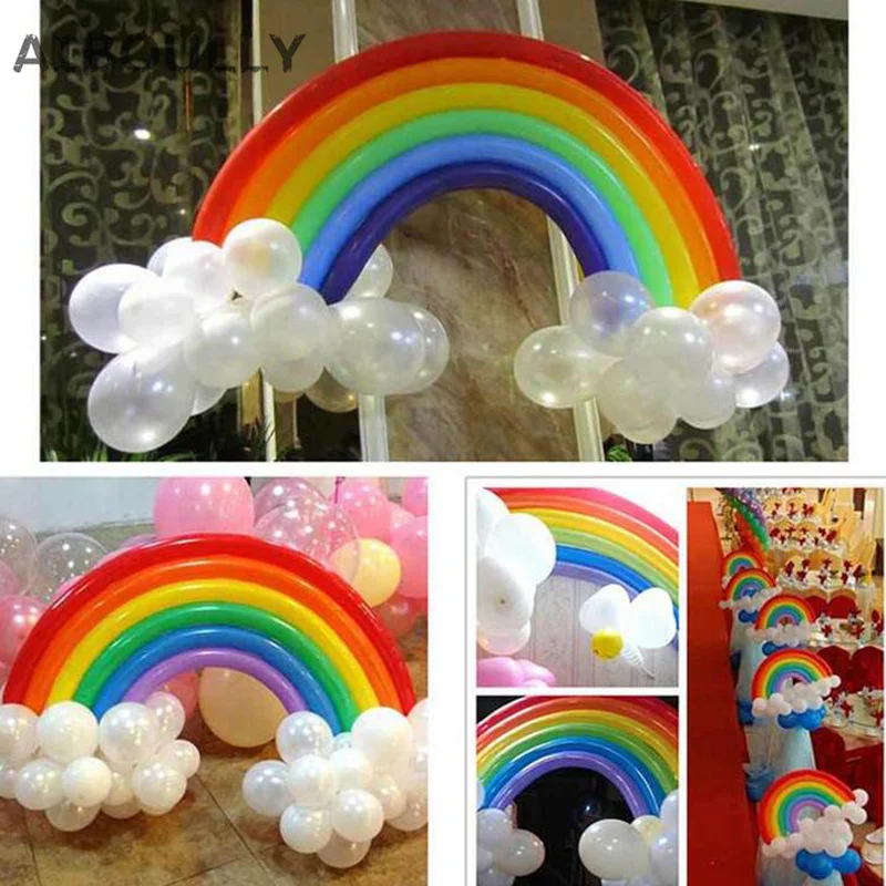 

25pcs/set Latex Rainbow Balloon Decoration Wedding Wedding Kids Birthday Party Decoration Supplies DIY Magic Long Balloons