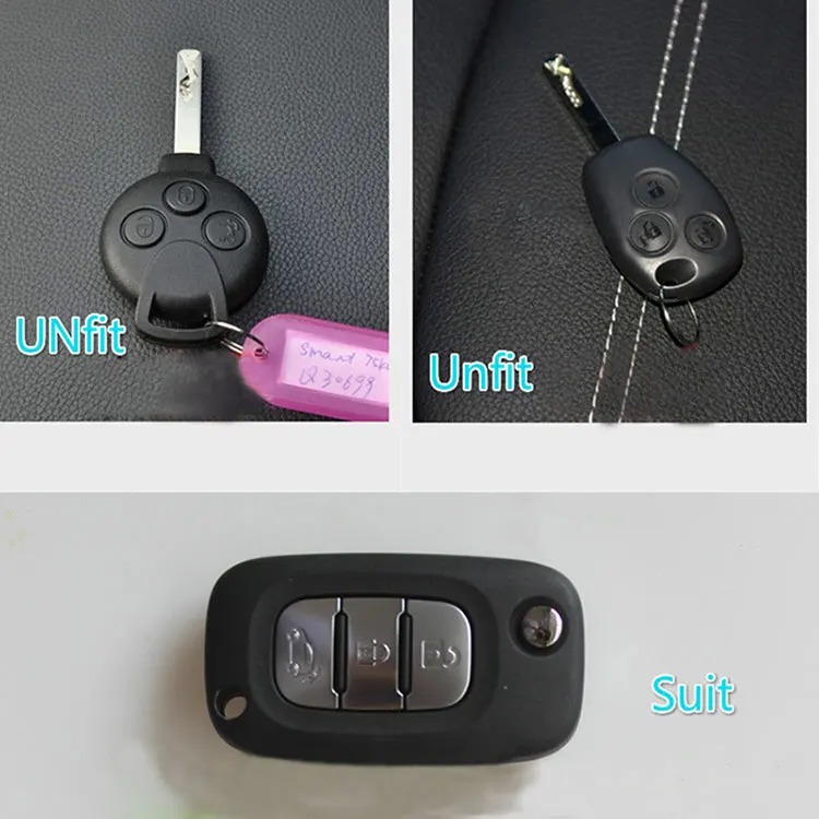 Чехол Smart Fortwo Fold для автомобильного ключа, милый держатель с логотипом, аксессуары ручной работы, кожаный чехол для автомобильного ключа, чехлы для автомобиля