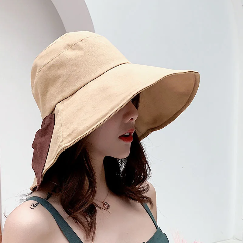 sun hats for women summer hat women beach hat summer women bucket hat bow  (37)