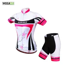 WOSAWE Лето для женщин Велоспорт Джерси Набор велосипедный спортивный костюм короткий рукав Mtb велосипедная Одежда для улицы женский Быстросохнущий