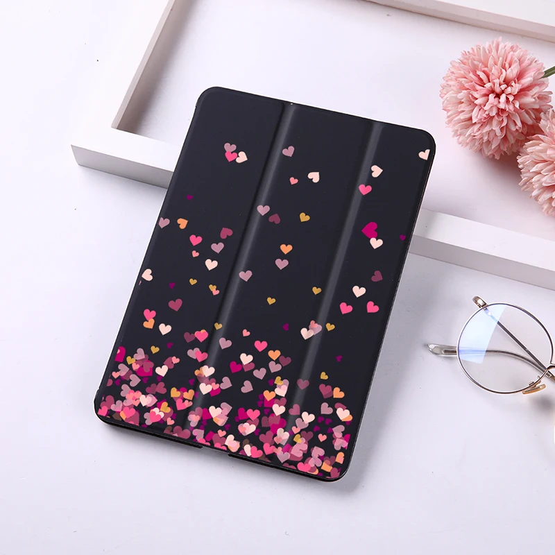 

Luxury Love Heart Fruit Magnet Flip Cover For Apple iPad 9.7" 2018 Case For iPad 2018 9.7" PU Leather Tablet Folding Folio Case