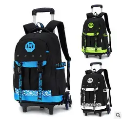 kid School Trolley backpack Children wheeled school backpack for Boys Trolley School backpack bag kids Rolling bags On wheels
