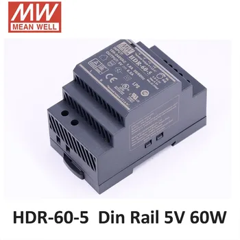 

Original MEAN WELL HDR-60-5 5V 32.5W 6.5A meanwell step shape DIN Rail power supply 86-264VAC input 5V DC power supply CE UL CB