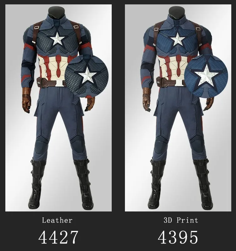 Avengers Endgame Captain America Costume for Steven Rogers Cosplay - Full Set with Boots for Halloween, Christmas, Carnival, and Superhero Party image 6