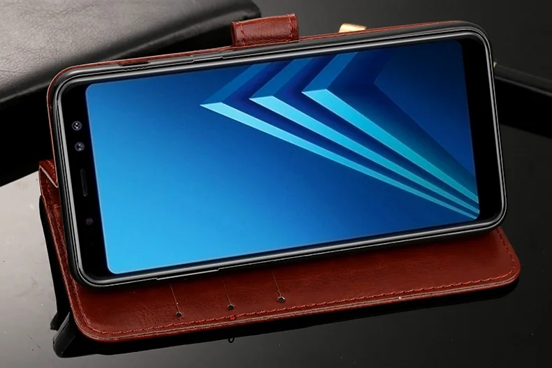 Кожаный чехол книжка с подставкой для Samsung Galaxy A8 2018 A530|Чехлы-портмоне| |