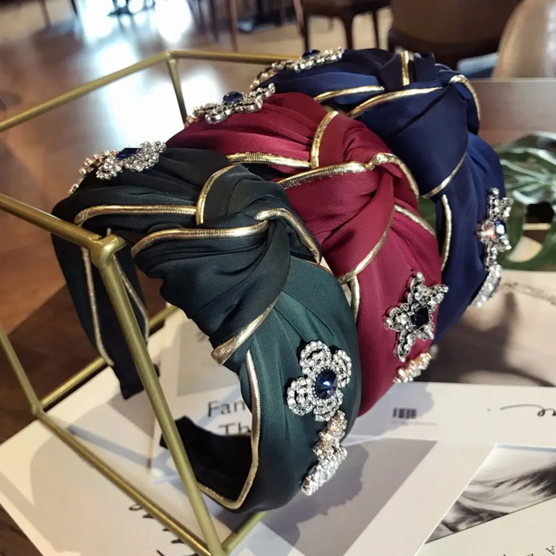 

Rhinestone Maturer Headbands Ribbon Hairband Girl Hair bands for Accessories Multi color Headpieces DIY Headgear Head wear