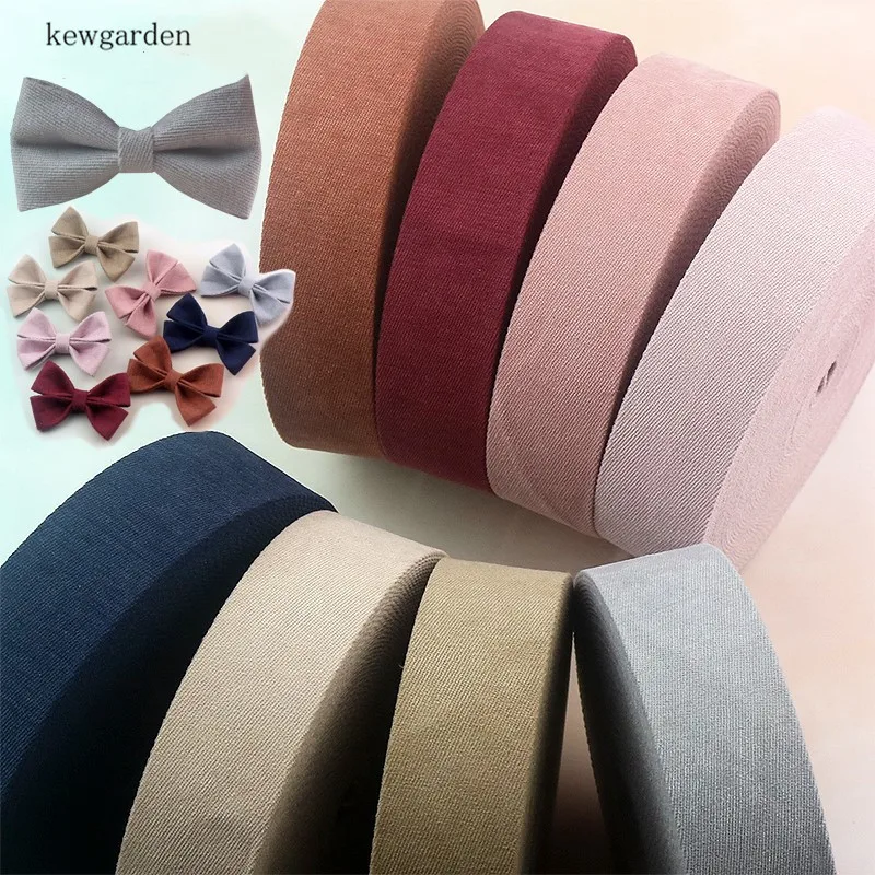 

Kewgarden 1-1/2" 1" 3/8" Twill Velvet Fabric Layering Cloth Ribbons Handmade Tape DIY Bowknot Satin Ribbon Riband 8 Meters