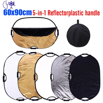 

CY 60x90cm Free ship Photography reflector 24x35" 5in1 Light Mulit Collapsible Portable Photo Reflector Studio Lighting Control