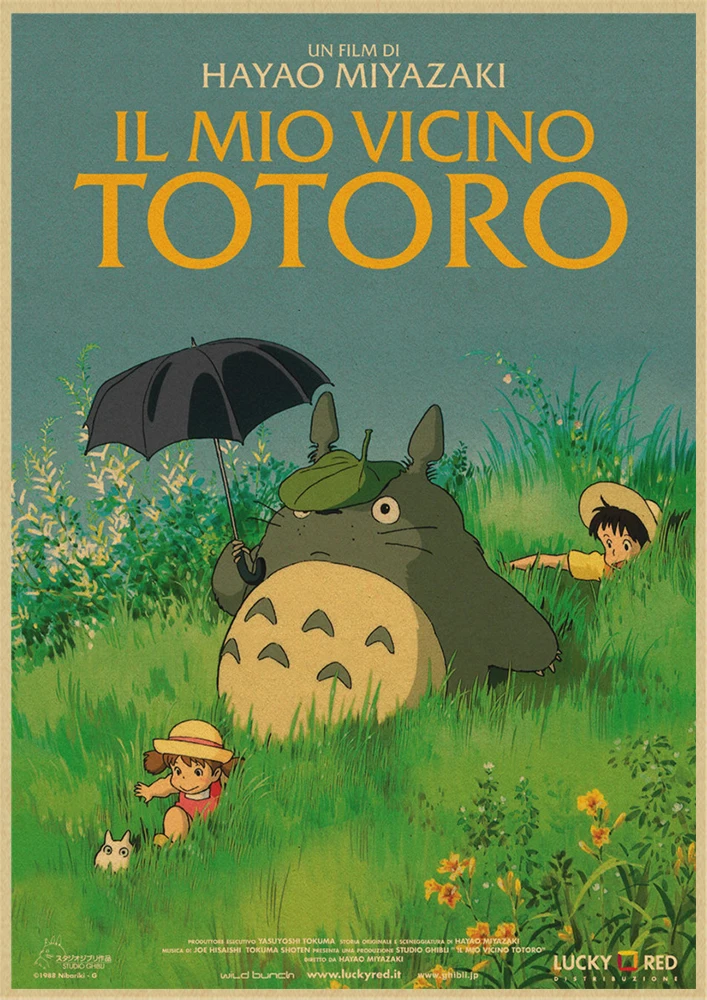 Хаяо Миядзаки мультфильм Tonari no Totoro ретро крафт-бумага плакат ВИНТАЖНЫЙ ПЛАКАТ украшение комнаты