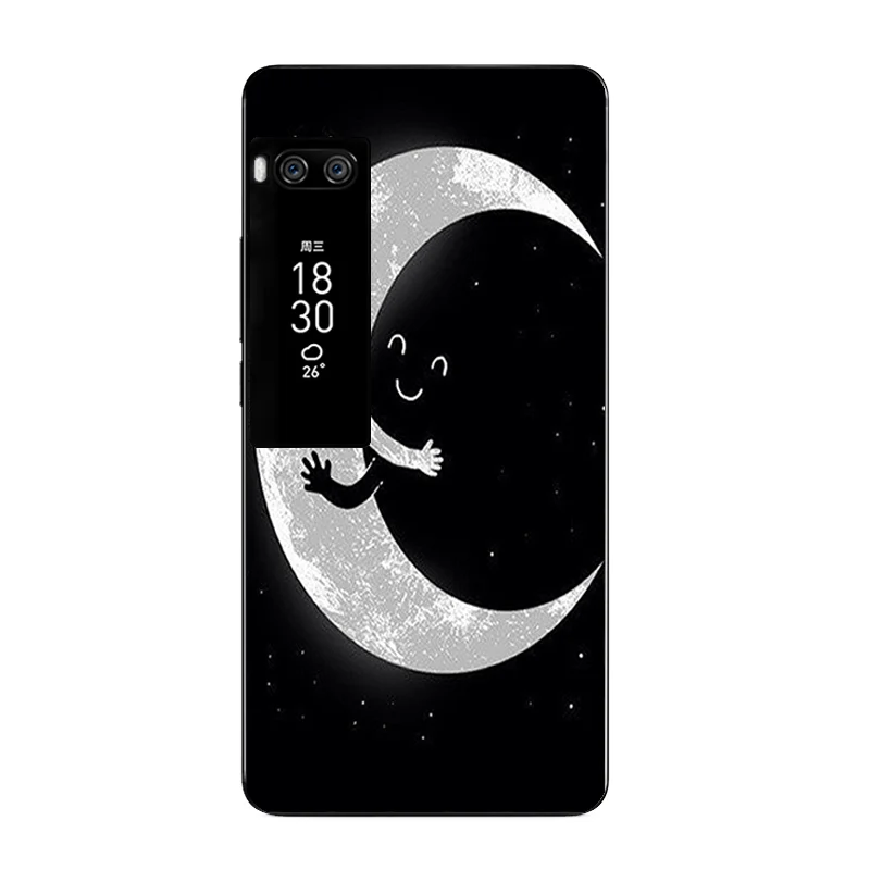 Для Meizu Pro6 7 Plus чехол для телефона для Meizu MX4 Pro силиконовый чехол Прозрачный для Meizu Pro5 чехол ТПУ черный и белый узор