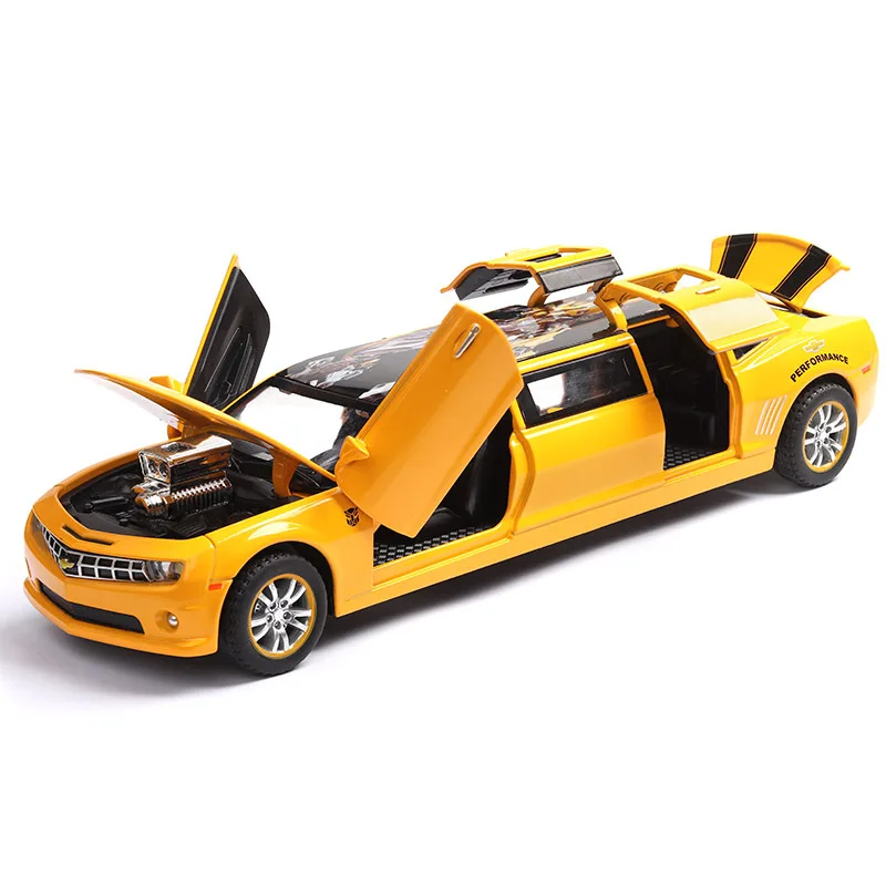 1/32 Расширенный Camero DieCasts с 6 дверями/окнами оплеиваемый сплав игрушки автомобиля