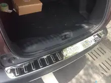 Авто задний бампер Защитная панель снаружи для peugeot 2008 2014 2017, авто хром аксессуары