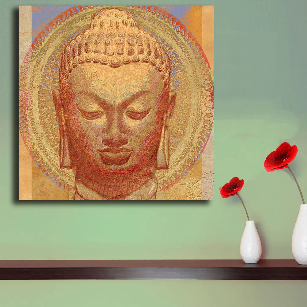 Модная масляная живопись Marmont Hill Buddha настенное искусство картина холст краски
